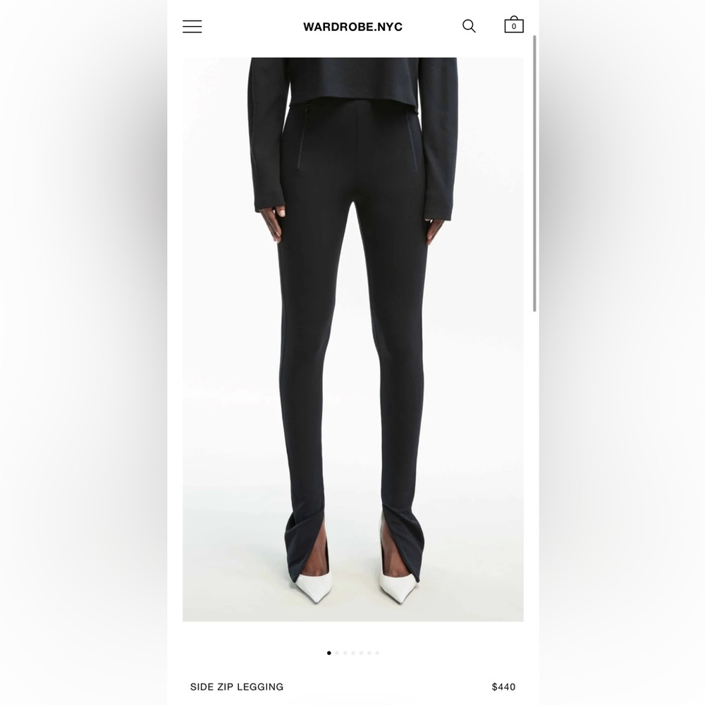 Wardrobe NYC side zip legging